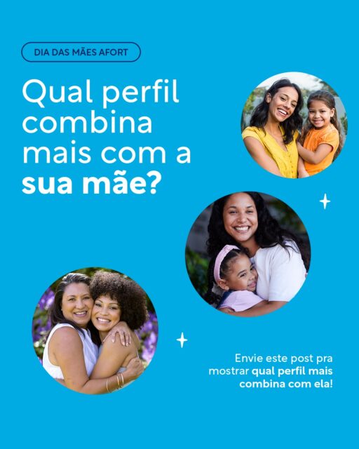 Dizem que mãe é tudo igual, mas nós sabemos que cada uma é de um jeitinho  único e especial cuidando sempre dos detalhes que ninguém vê e transformando nossa rotina em um lugar de acolhimento e bem-estar. 

Neste Dia das Mães, queremos celebrar todas as mães! Vocês são inspiração. 

Feliz Dia das Mães!!

#DiaDasMães #Afort #MãesQueInspiram