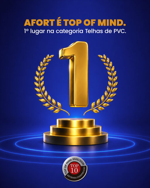 Ser Top Of Mind é mais do que receber um prêmio. É saber que, quando o assunto é Telha de PVC, a Afort está entre as primeiras lembranças de quem constrói, vende, especifica e confia em nossos produtos.

Pelo terceiro ano consecutivo, conquistamos o 1º lugar na categoria Telhas de PVC da premiação promovida pelo Grupo Revenda. Esse reconhecimento é resultado de uma trajetória construída com qualidade, inovação, parceria e compromisso. E também é fruto da confiança de clientes, representantes, lojistas, parceiros e colaboradores que fazem parte dessa história.

Nosso muito obrigado a todos que caminham com a gente.

#Afort #TopOfMind #TelhasPVC #ConstruçãoCivil #GrupoFortlev #Inovação #Qualidade #Parceria #LiderançaDeMercado