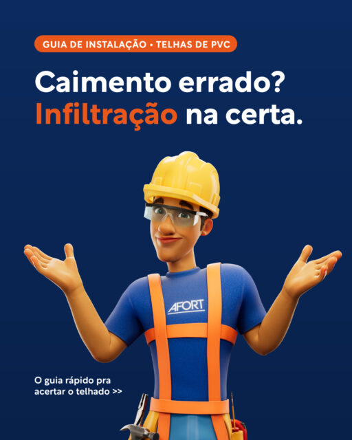 🏆 Telha de PVC de qualidade tem nome: Afort!

Fomos escolhidos pelo 3º ano consecutivo como o 1º lugar na categoria Telhas de PVC pelo @gruporevendaconstrucao 🥇

Esse prêmio é a prova de que quem constrói, vende e instala confia de verdade na nossa marca. O nosso muito obrigado a cada parceiro, lojista e instalador!

E para ajudar você a deixar o seu telhado perfeito, bem vedado e sem nenhuma goteira, nós criamos o Manual de Instalação Afort. 🛠️📖

Ele tem um passo a passo bem simples e todo desenhado, mostrando o jeito certo de montar a sua Telha Colonial de PVC com total segurança.

💾 Salve este post para olhar na hora de montar o telhado e mande para o seu amigo instalador!

📲 Baixe o Manual grátis no link da nossa bio.

#AFort #TopOfMind #TelhaColonialDePVC #ManualDeInstalacao #DicaDeObra #ConstrucaoCivil #Telhadista #Lojista #TelhaColonial