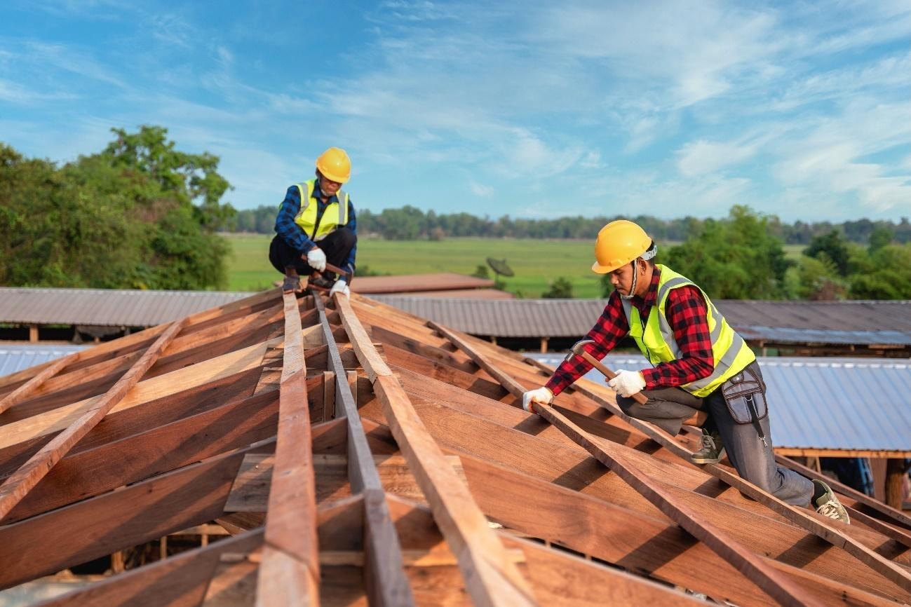 Estrutura para telhas de PVC